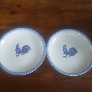 Folkcraft stoneware Morning Farm set of two salad small side dishes